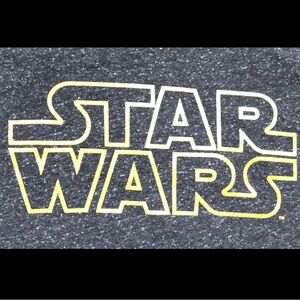Star Wars Graphic Tee Men’s Gold Lettering Size 2XL NWT